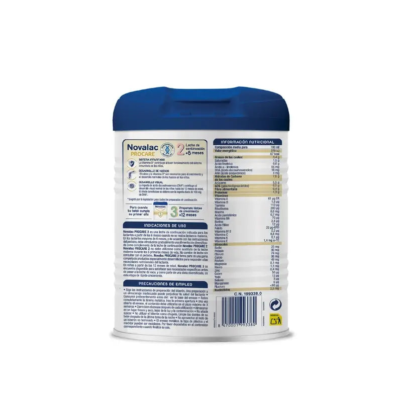 Novalac Procare 2 Lait de Continuation Savings Pack 2X800Gr