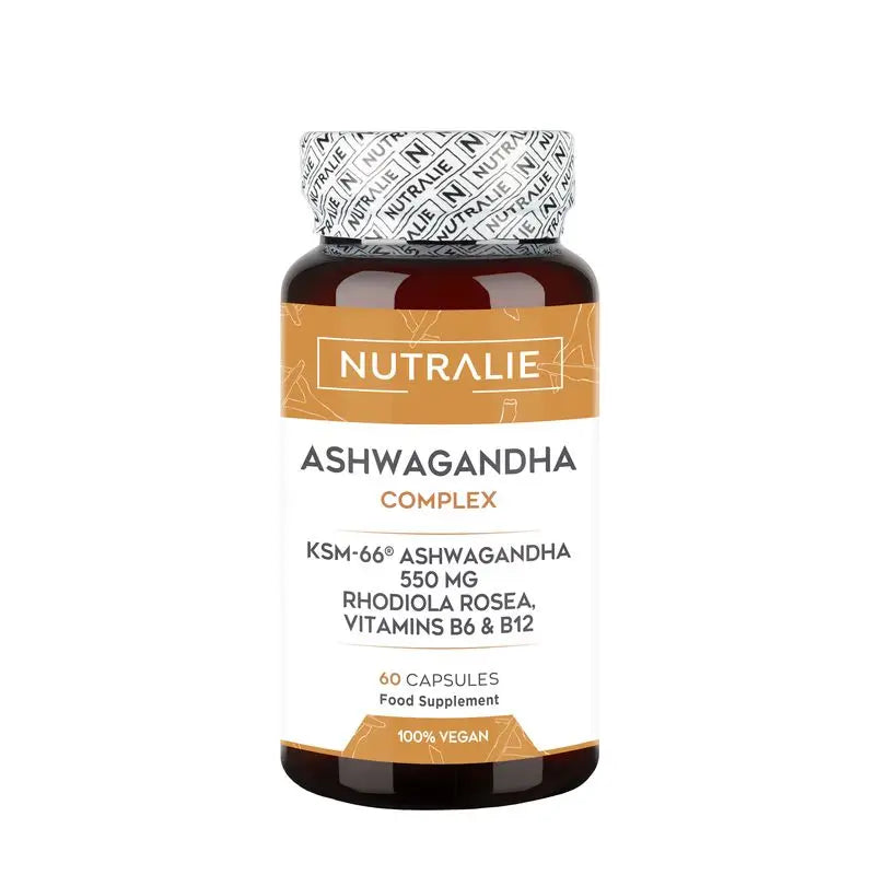Nutralie Ashwagandha Avec B6 + B12 Et Rhodiola Anxiété , 60 gélules