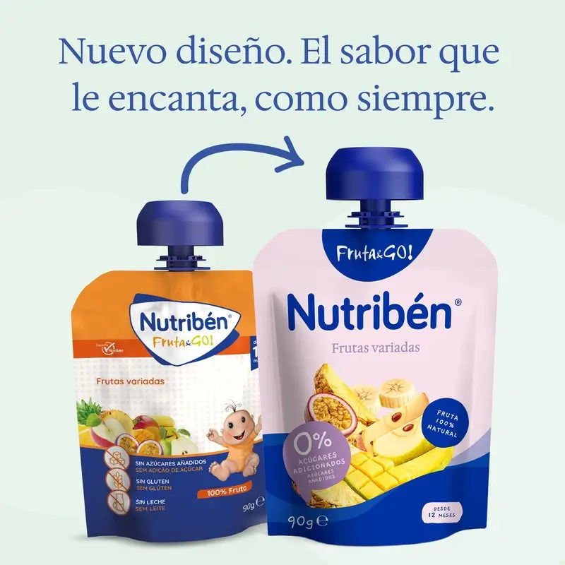 Nutriben Fruta&Go Fruits assortis 90 g