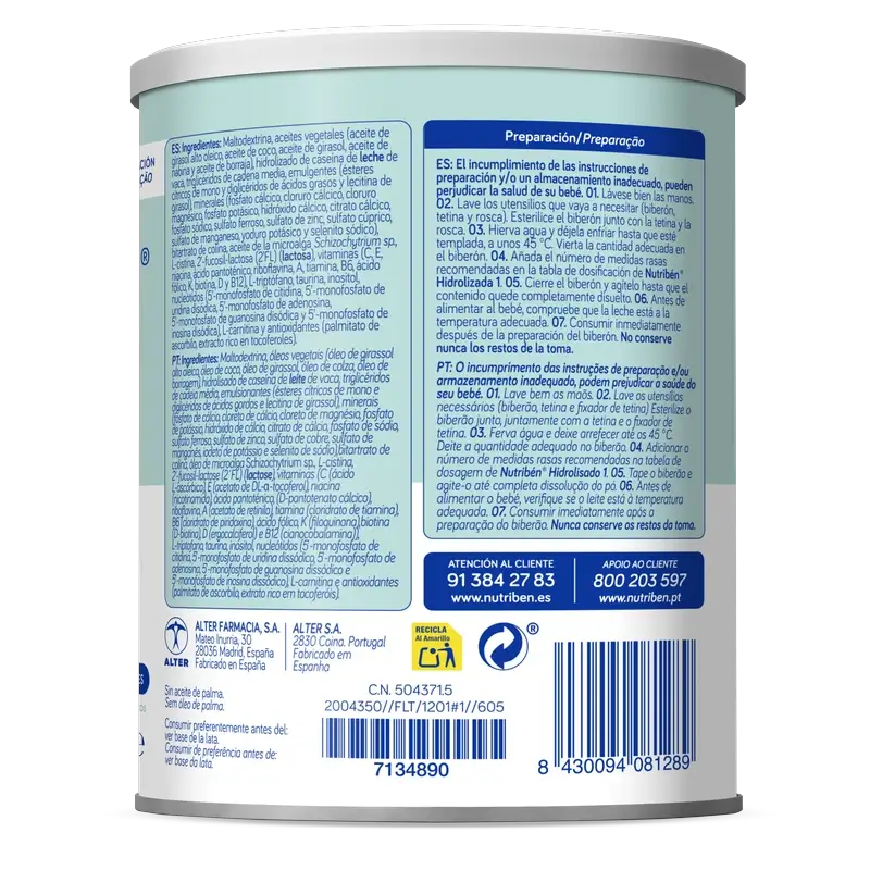 Nutribén Hydrolysed 1 Milk Starter, 400 g