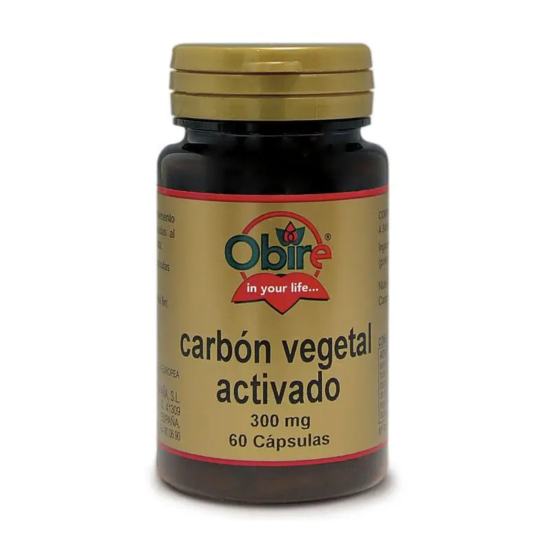 Obire Activated Vegetable Carbon 300 Mg , 60 capsules