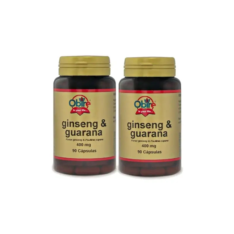 Obire Ginseng & Guarana, lot de 2 x 90 gélules