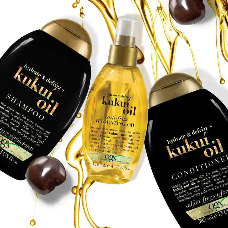 OGX Après-shampooing anti-frisottis à l'huile de Kukui, 385 ml