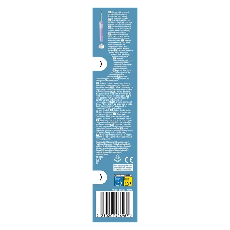 Brosse à dents électrique Oral-B Braun Vitality Pro, violette