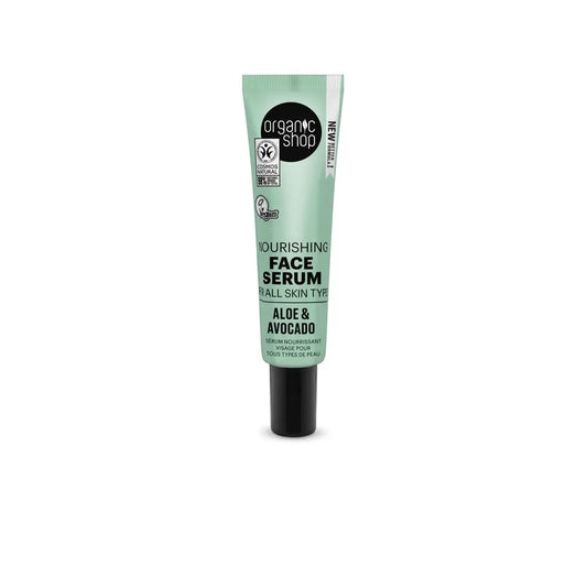 Organic Shop Sérum hydratant pour le visage pour tous les types de peau Avocat et aloès Organic Shop, 30 ml