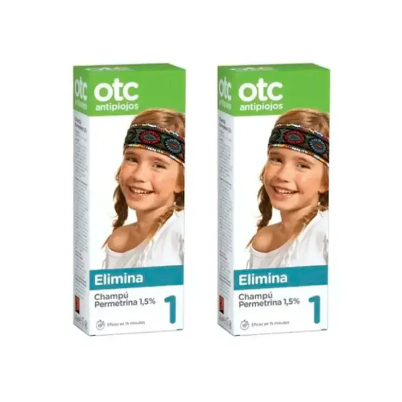 OTC Lice Control Shampooing à la Perméthrine 1.5% , Pack 2 x 125 ml