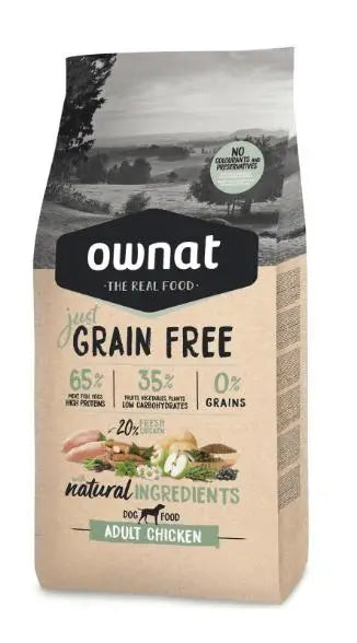 Ownat Just Canine Adult Chicken Grain Free 3kg, nourriture pour chiens