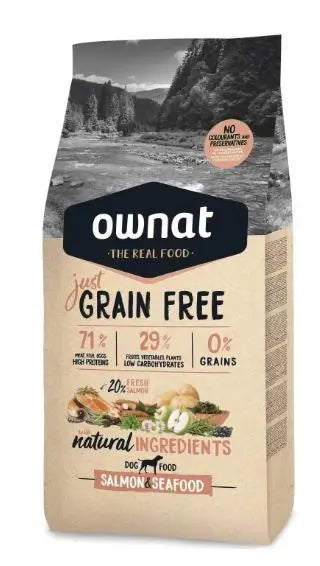 Ownat Just Canine Adult Grain Free Salmon 3kg , nourriture pour chien