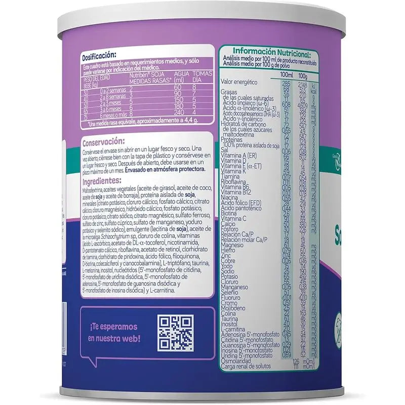 Lait hydrolysé de soja Nutribén, 12 X 400 grammes