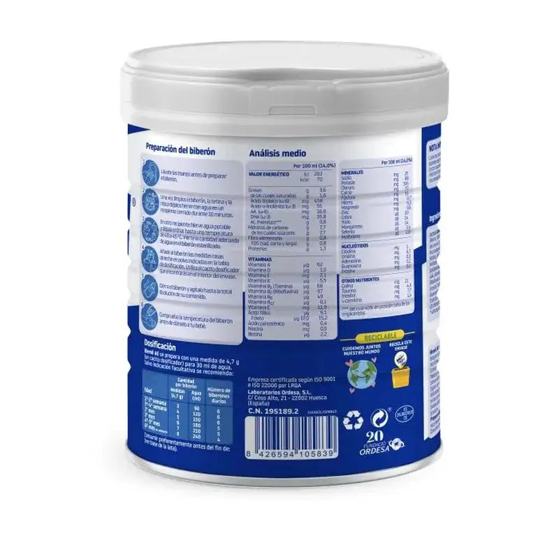 Pack 4 X Blemil Plus 1 AE, 800 grammes