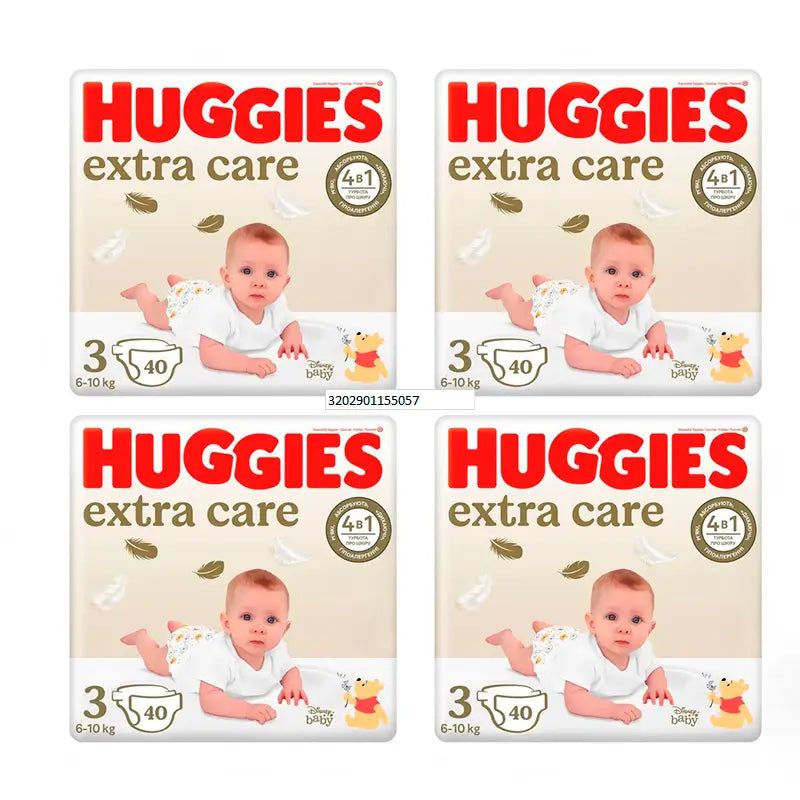 Huggies Extra Care Nappy Size 3 (5-9Kg), Pack 4 X 160 unités