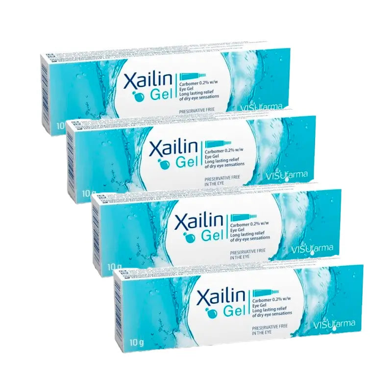 XAILIN Gel pour la sécheresse oculaire, paquet de 4 x 10 g