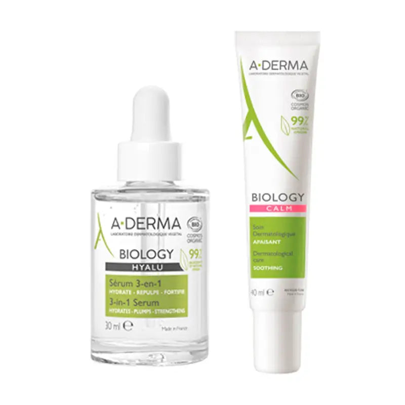 A-Derma Pack Biology care calm, 40 ml + A-Derma Biology Hyalu Serum 3 in 1, 30 ml