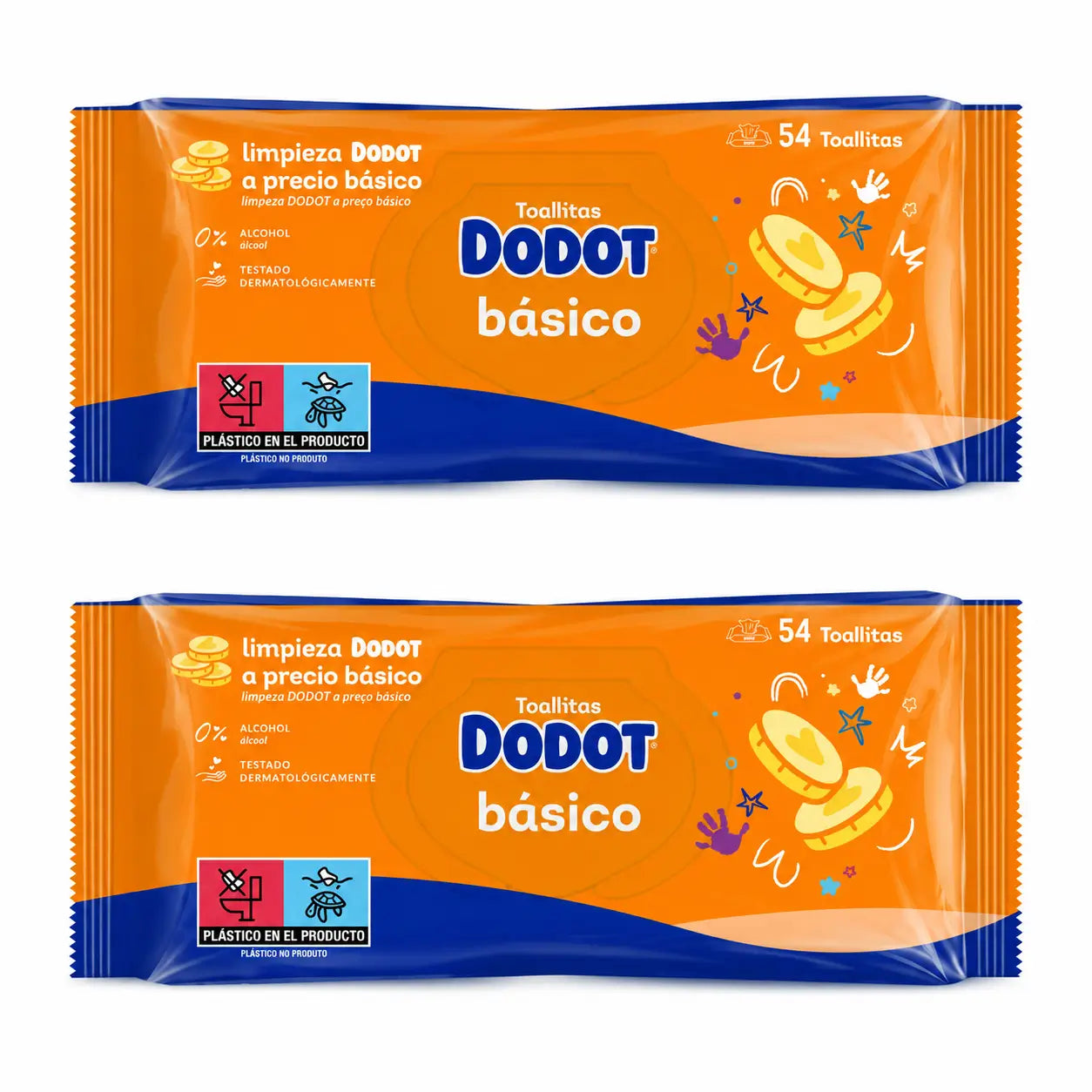 Dodot Wipes Basic, 2 x 54 (108 pièces)