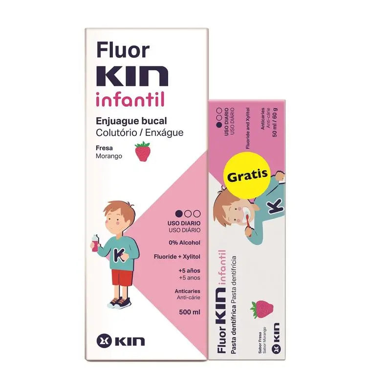 KIN Fluorkin Rinçage + pâte pour enfants 50 ml