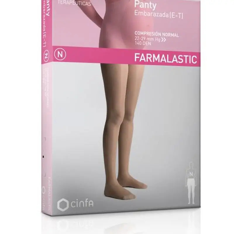 Farmalastic Pregnant Normal Compression Pantyhose Large Black