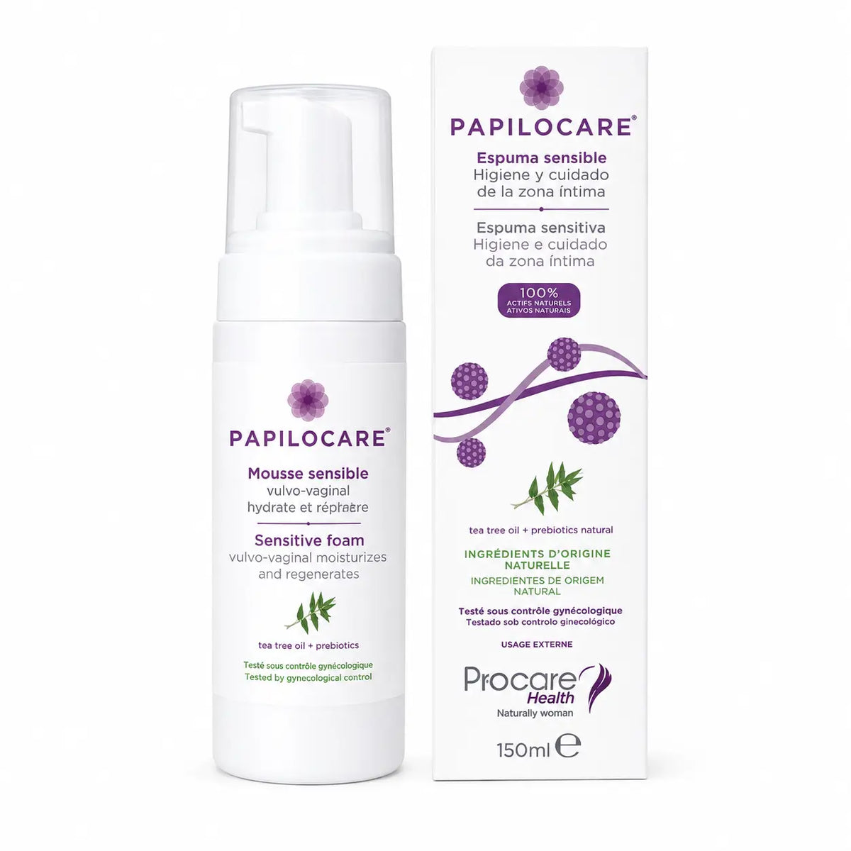 Papilocare Sensitive Foam Bottle 150 Ml