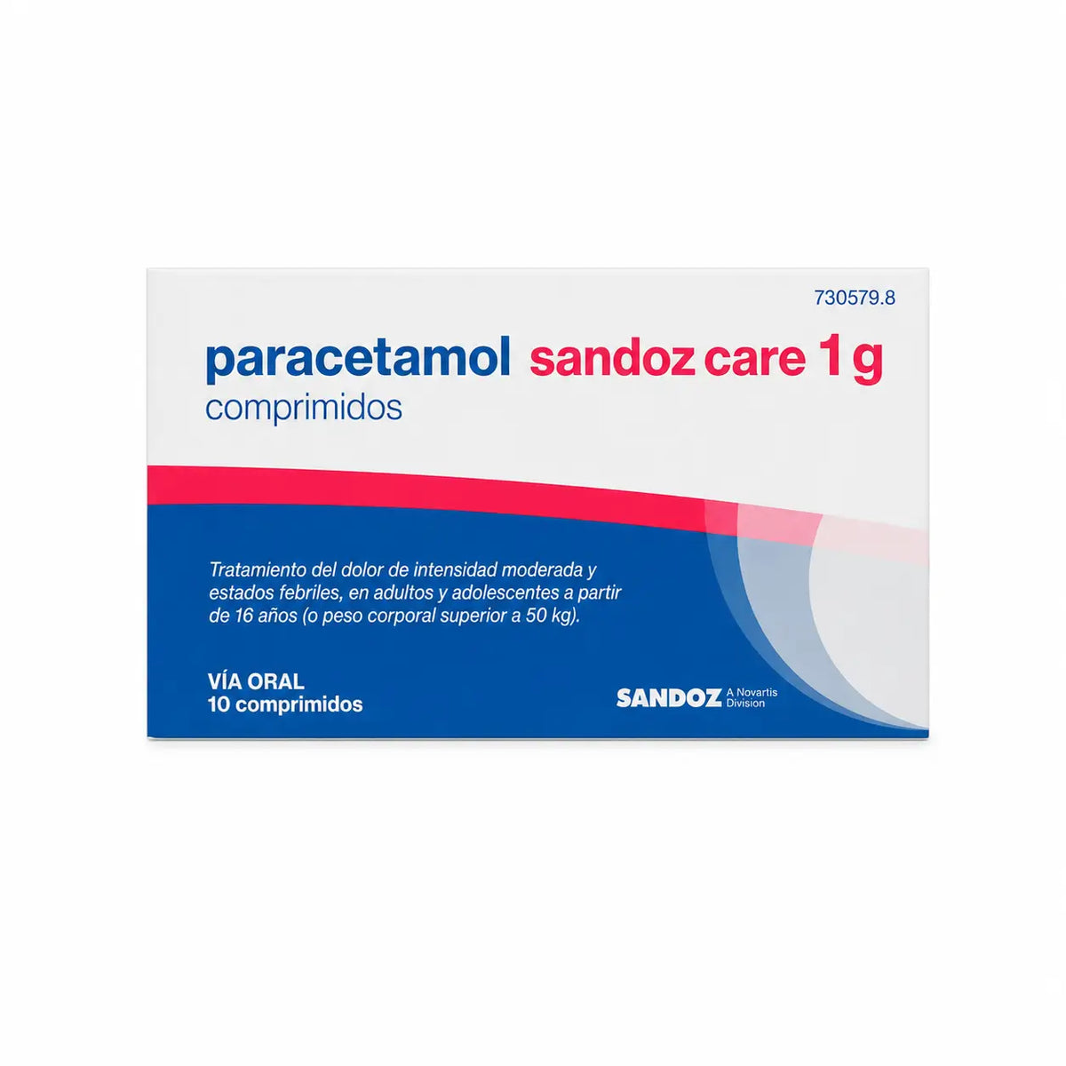 Paracetamol Sandoz Care 1g, 10 Comprimés