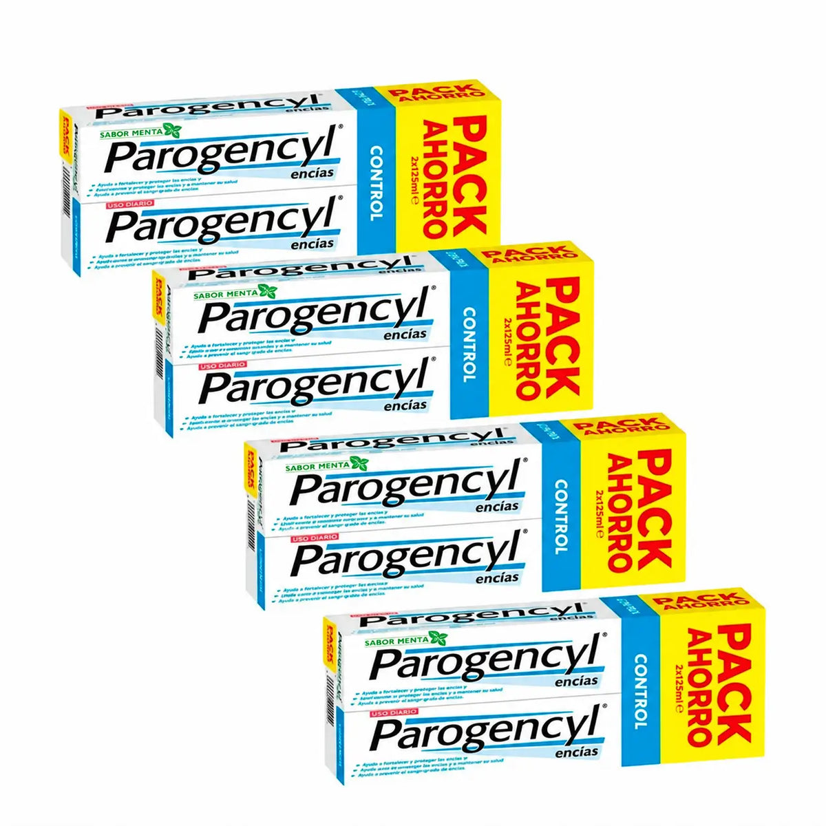 Parogencyl Duplo Control, Pack 4 x 2x125 ml