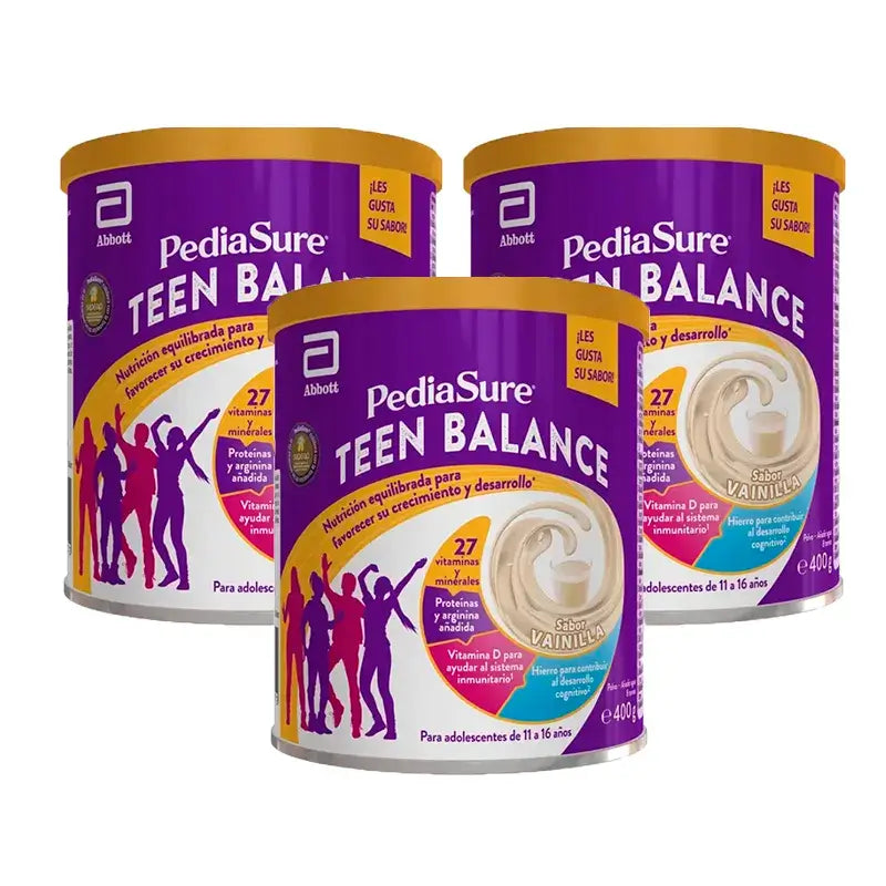 Pediasure Teen Balance Vanille Adolescents, 3x400g