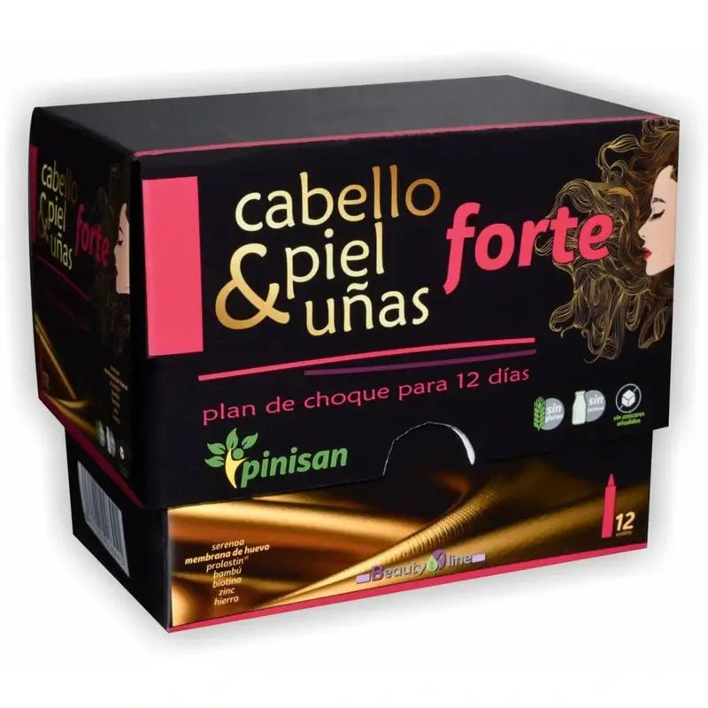 Pinisan Cheveux, Peau et Ongles Forte 12Vials