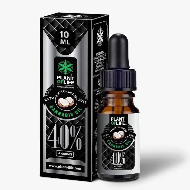 Plant Of Life Huile de noix de coco avec CBD 40%, 10 ml