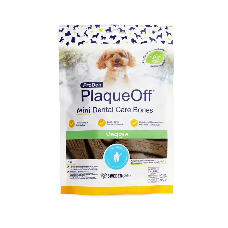 Plaqueoff Dental Bones Mini Veggie Dog 340 gr, snack pour chien