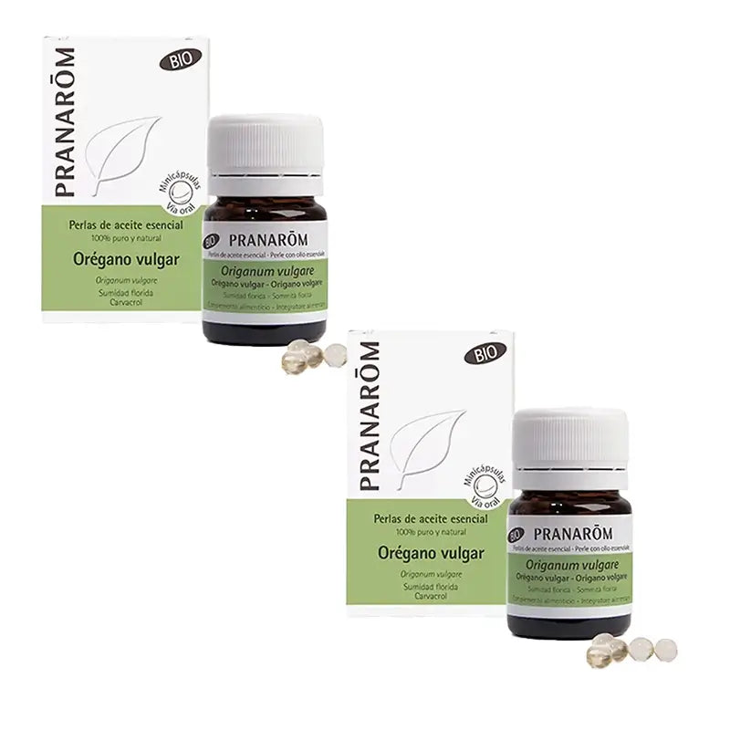 Pranarôm Aeqt - Perles d'huile essentielle bio d'origan vulgaire 100Mg , 2X60 unités