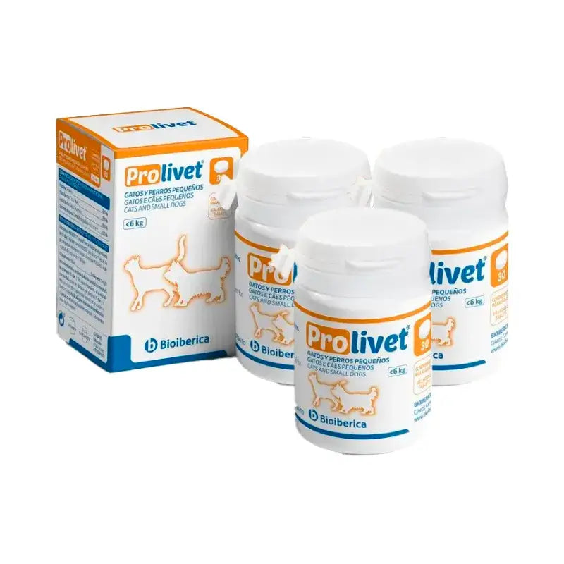 Prolivet Chats et Petits Chiens, Pack 3 x 30 Comprimés