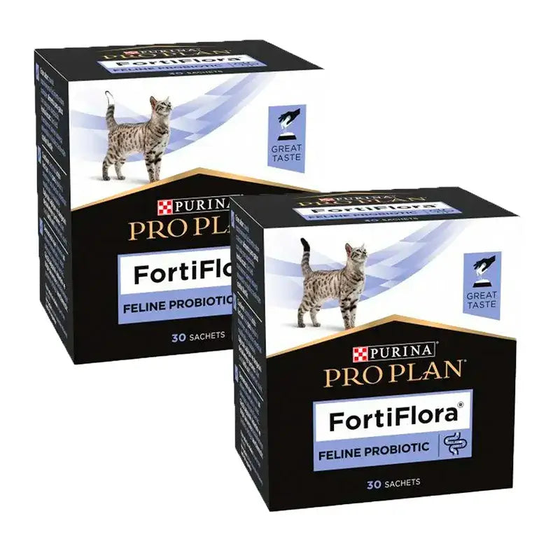 Purina Pro Plan Fortiflora Probiotique pour chats, paquet de 2 x 30x1gr