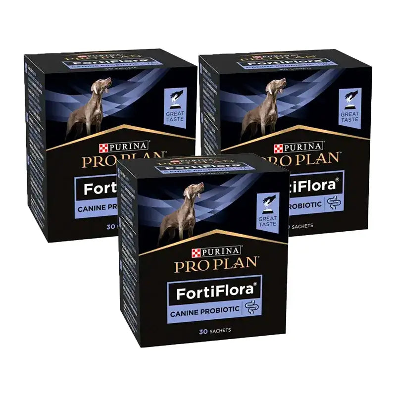Purina Pro Plan Fortiflora Probiotique pour chiens, paquet de 3 x 30x1g