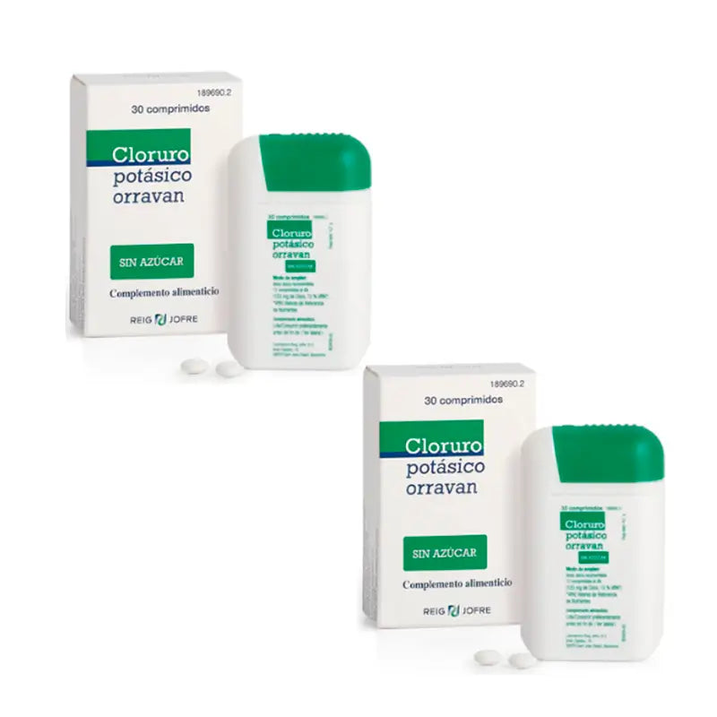 Reig Jofre Duplo Chlorure de Potassium 2 x 30 comprimés Bouche sèche