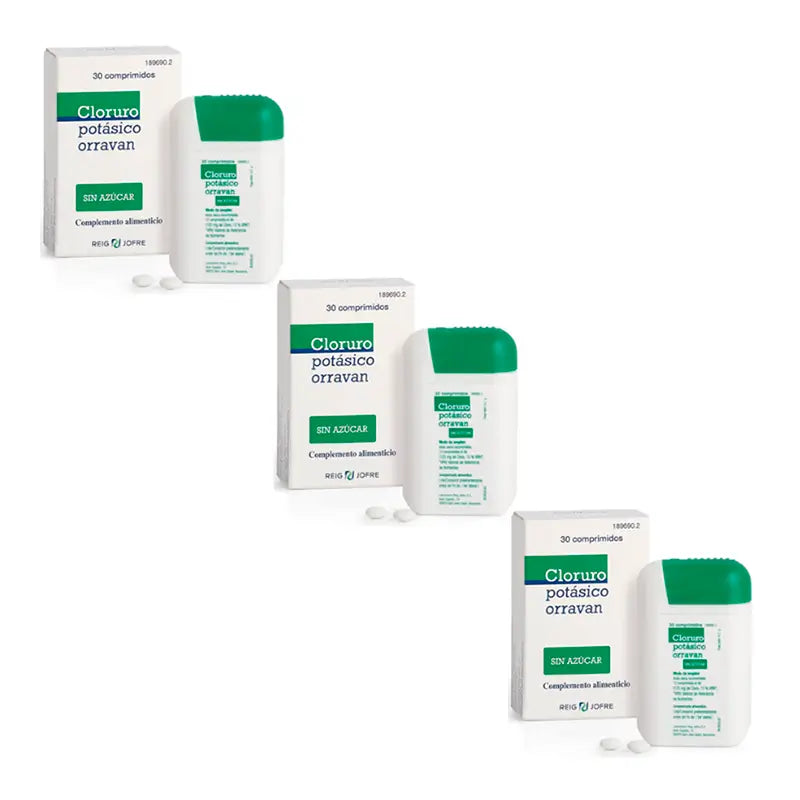 Reig Jofre Triplo Chlorure de Potassium 3 x 30 comprimés Bouche sèche