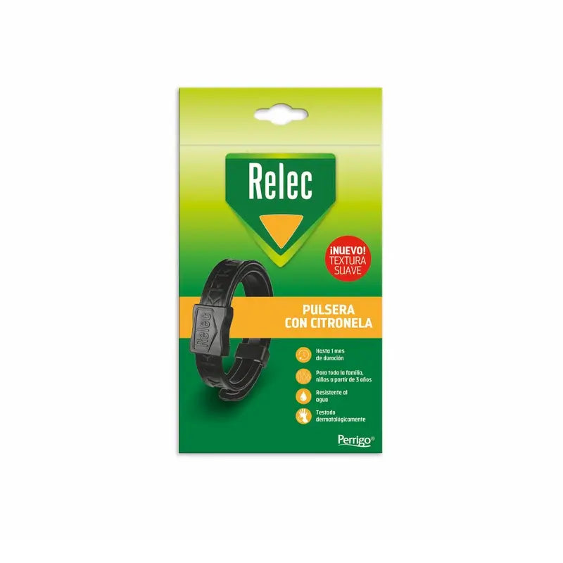 Relec Citronella Mosquito Control Wristband Black (bracelet anti-moustiques à la citronnelle)