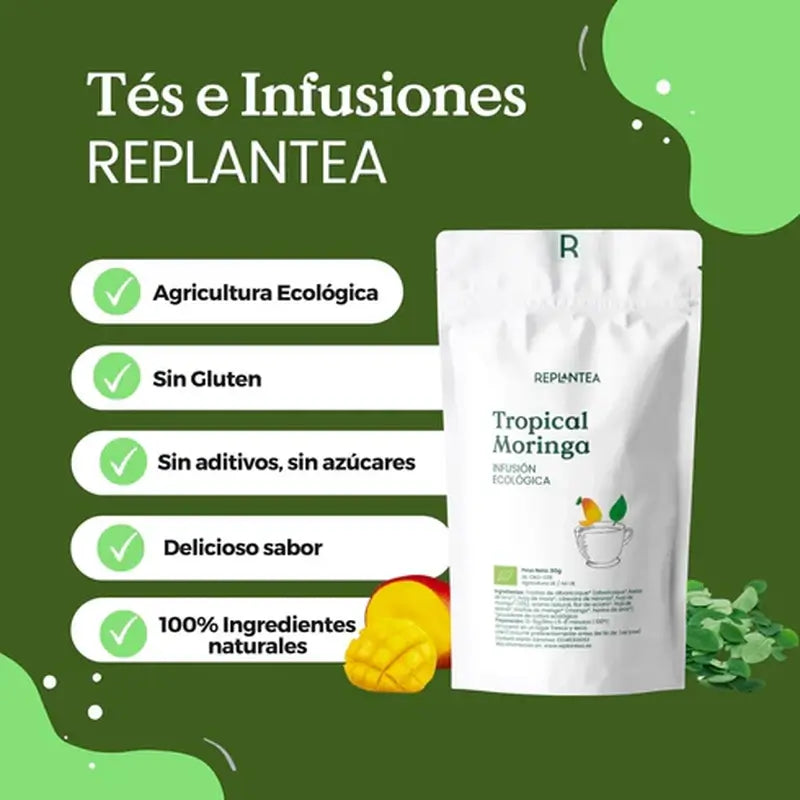Replantea Infusion de moringa et de mangue bio, 100 g