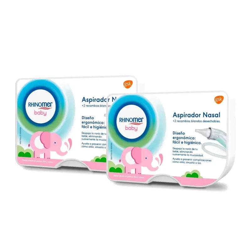 Aspirateur nasal Rhinomer Baby + 2 recharges, lot de 2