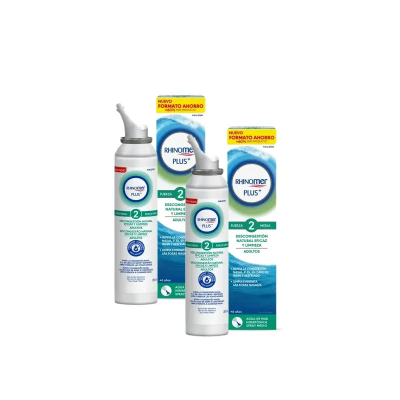 Rhinomer Plus+ F2 Adultes, 200 ml, lot de 2