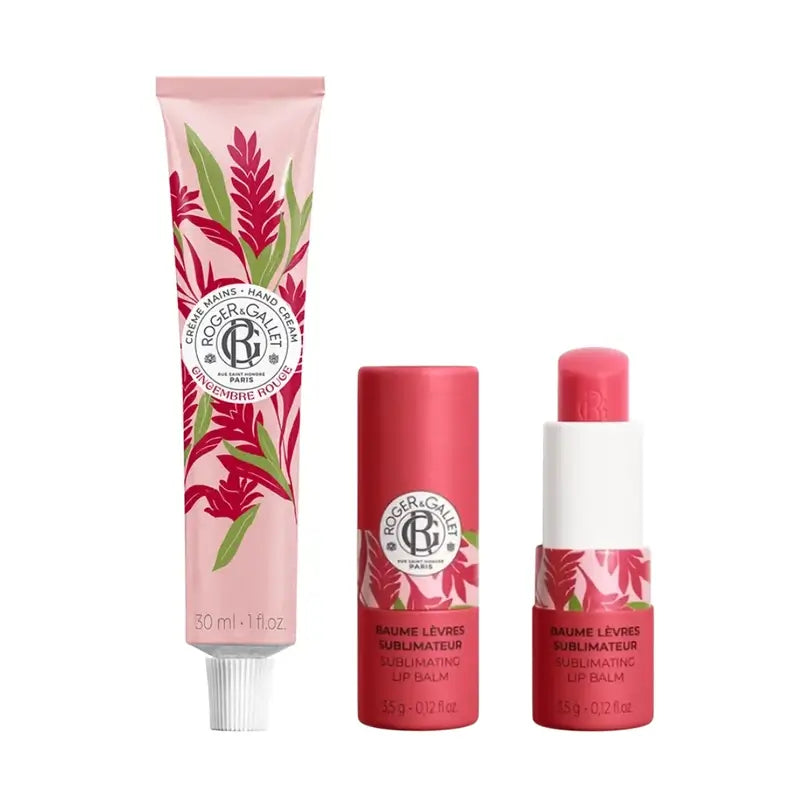 Roger & Gallet Gingembre Rouge Crème pour les mains + Baume à lèvres