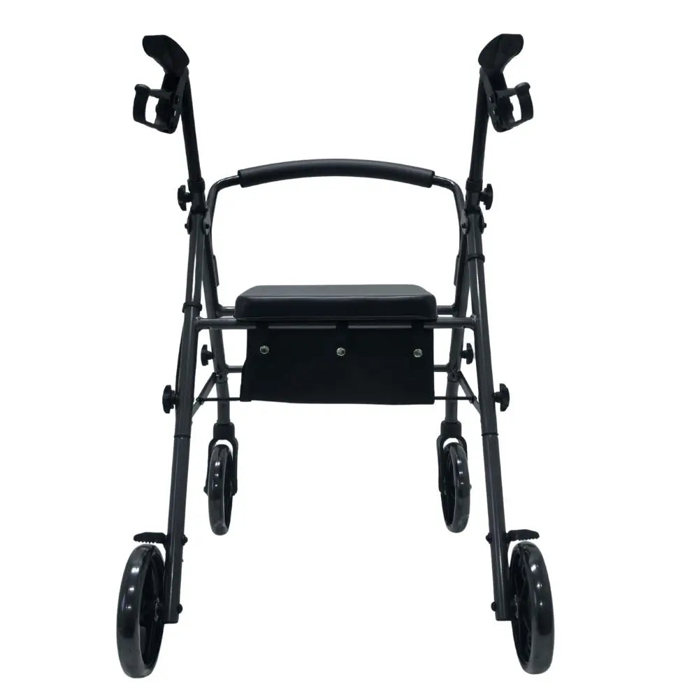 déambulateur pliable en aluminium avec freins (gris)