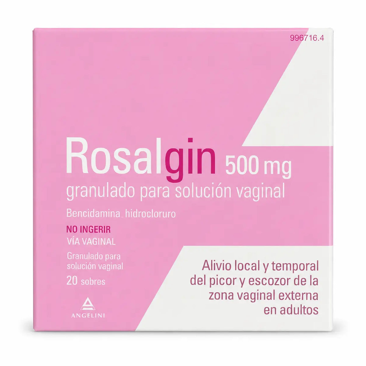 Rosalgin 500 mg Solution vaginale 20 sachets Granules