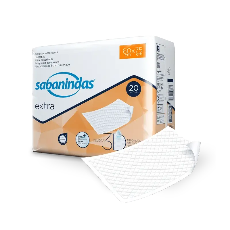 Sabanindas Extra Large Absorbent Pad 60 X 75 Cm. 20 pièces