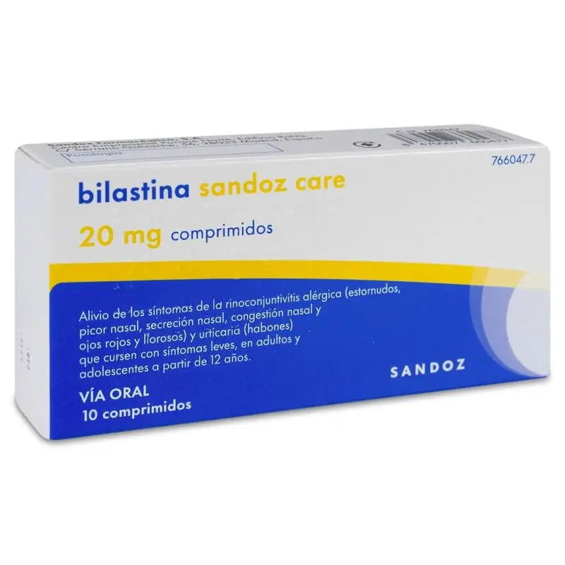Sandoz Care Bilastine 20 Mg, 10 Comprimés