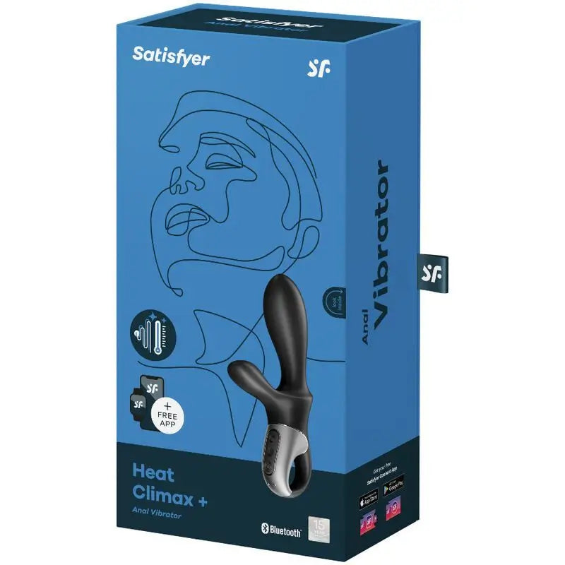 Satisfyer Connect Heat Climax Plus Anal Vibrator App - Black