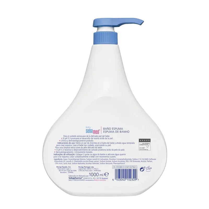 SEBAMED Bain Mousse Bébé 1000 ml