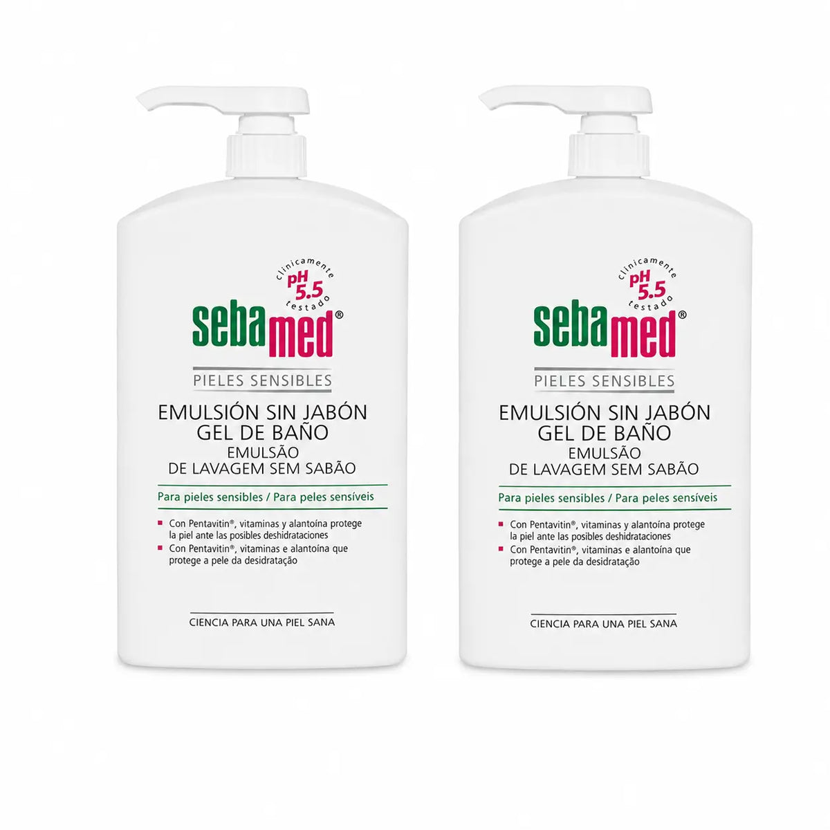 Sebamed Gel de bain Emulsion sans savon 1000 Ml, pack 2