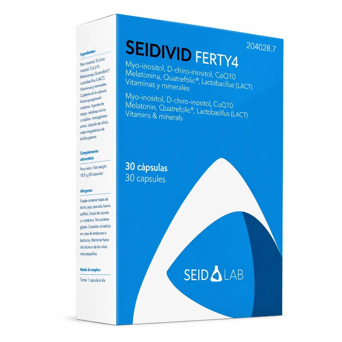 Seidivid Ferty4 Complément alimentaire, 30 gélules