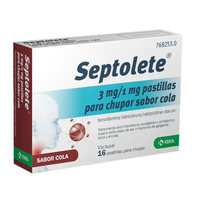Septolete 3 Mg/1 Mg, 16 comprimés