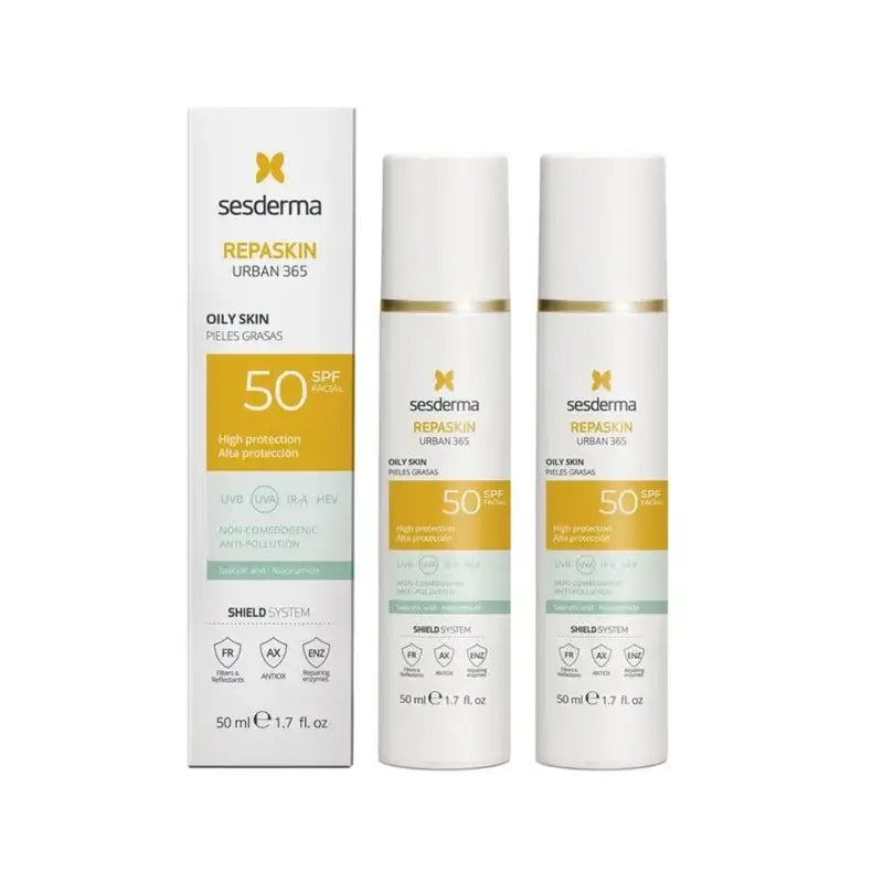 Sesderma Repaskin Urban 365 Peau Grasse, 2X50 Ml