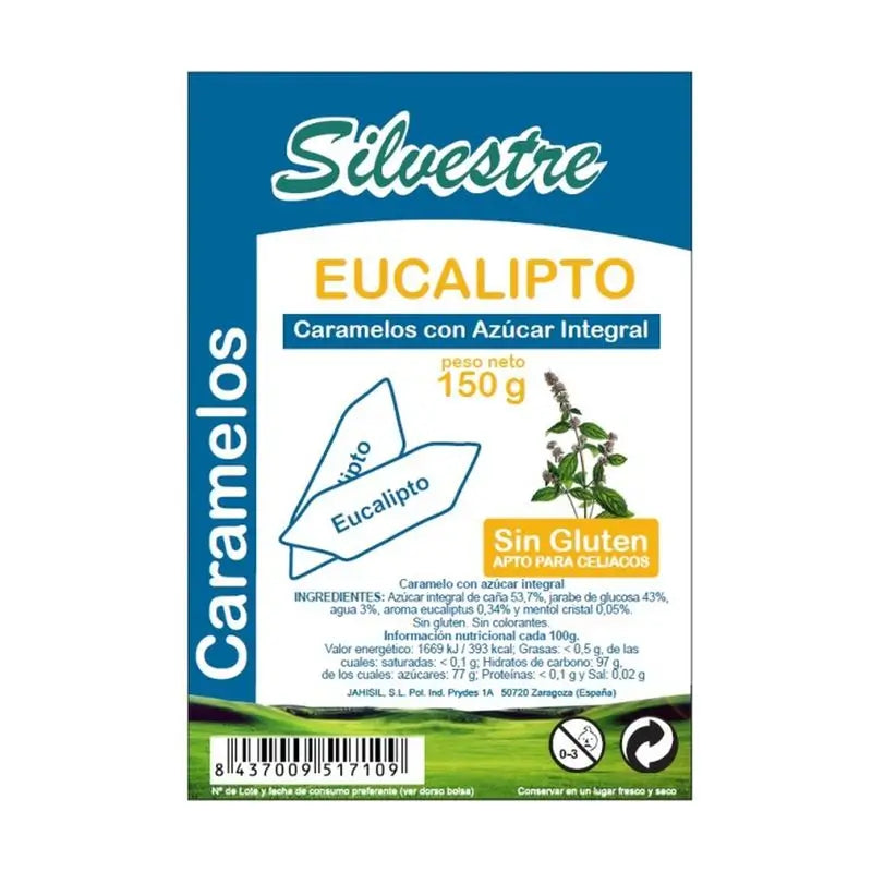 Silvestre Bonbons à l'eucalyptus sans sucre 70Gr.