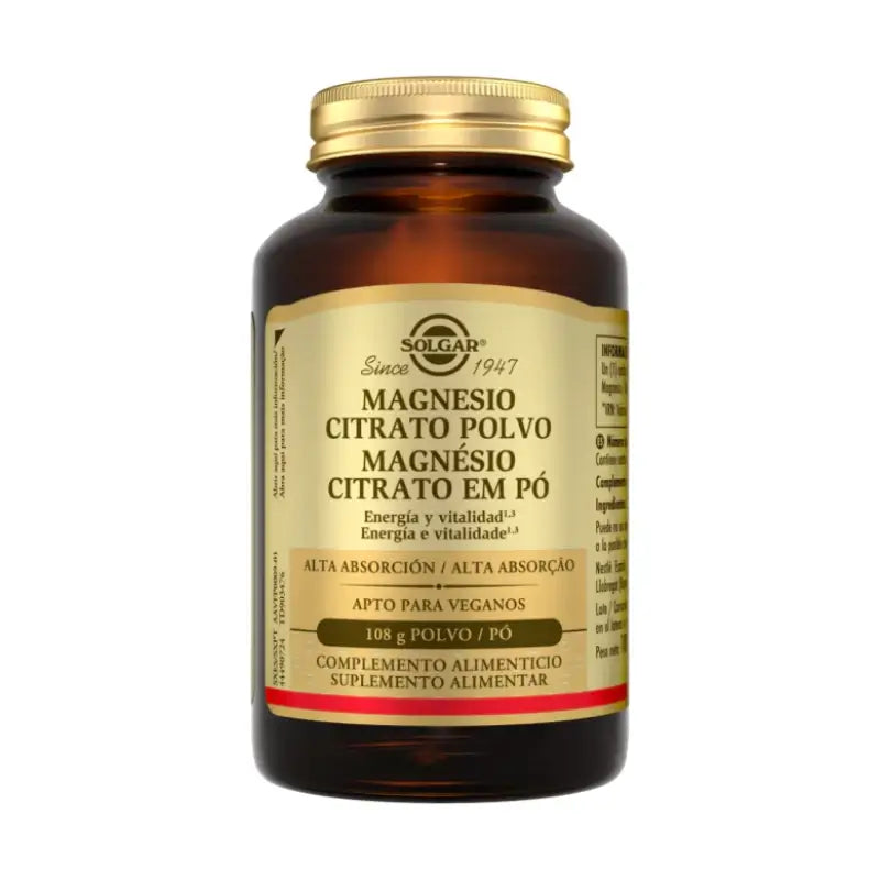 Solgar Citrate de magnésium en poudre, 108 g